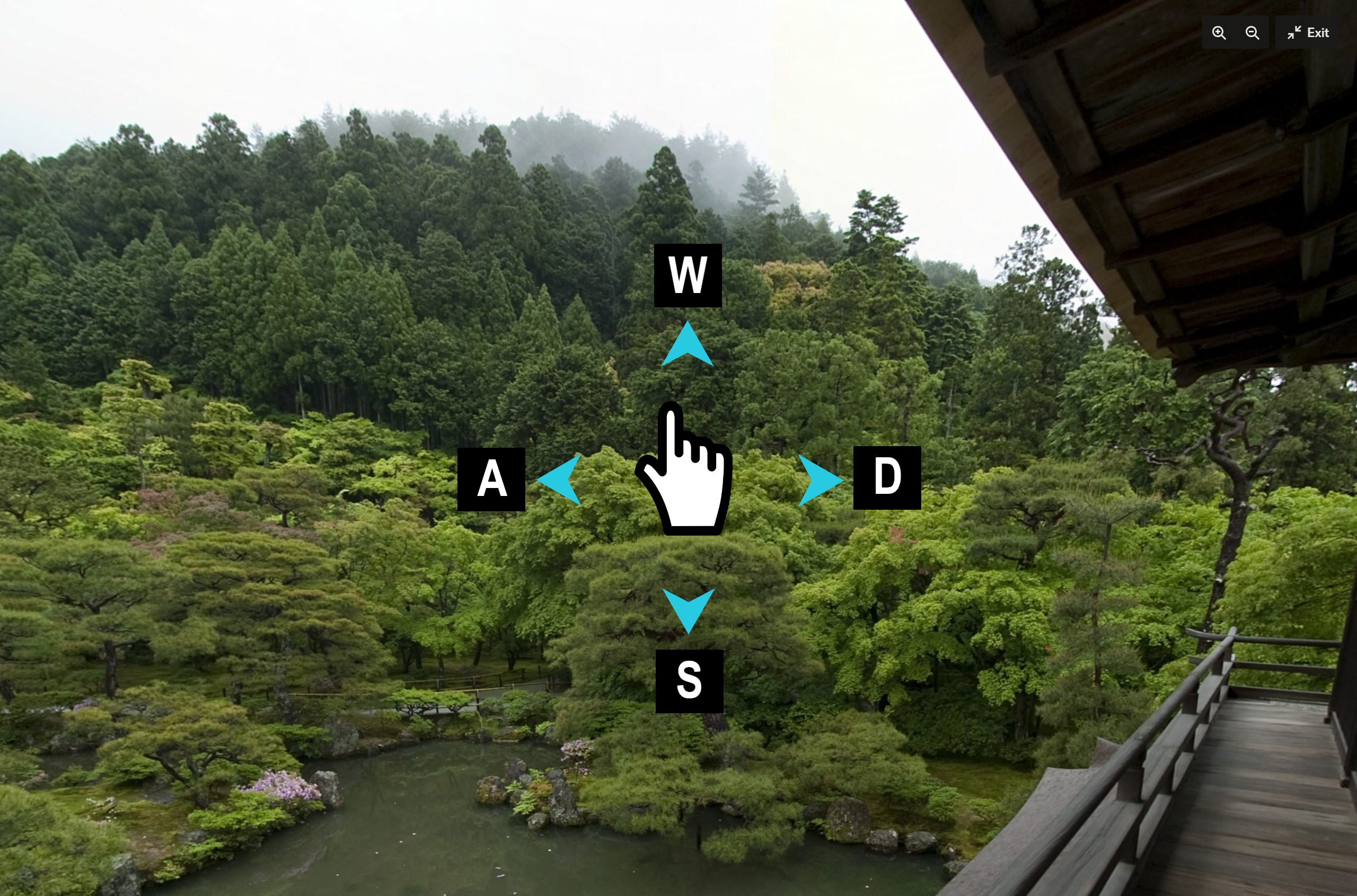 Panorama cursor and keyboard controls